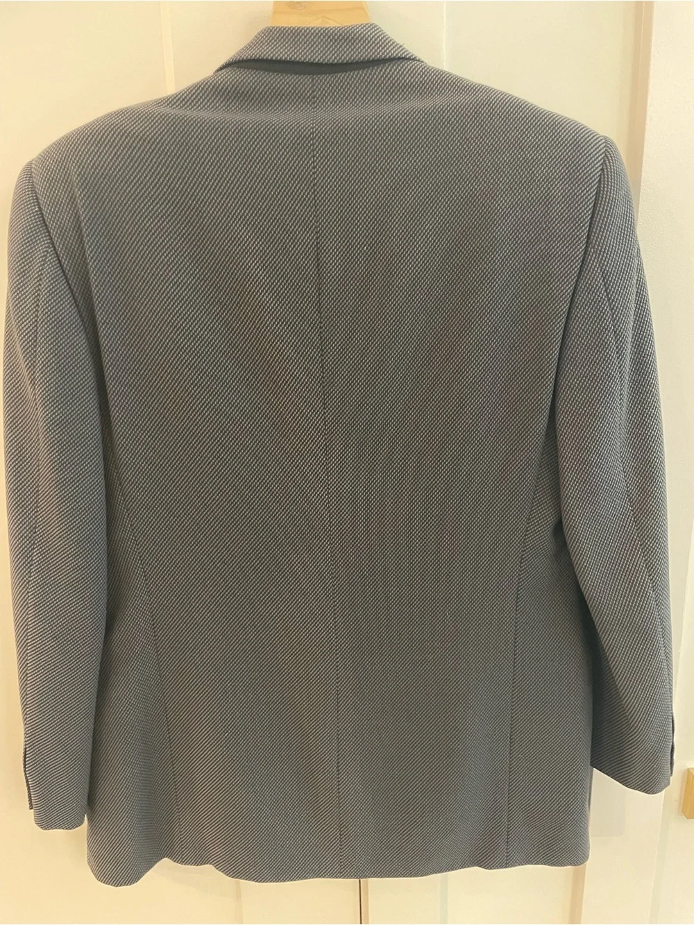 Armani Collezioni Italian Vintage 3 Button Dark Grey Houdstooth Sport Coat 40R